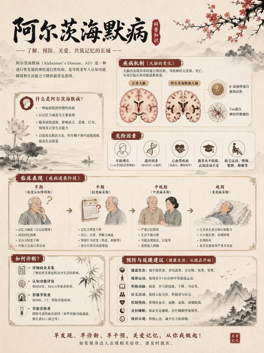 Traditional Chinese Alzheimer’s Poster — Sora 2 Prompt