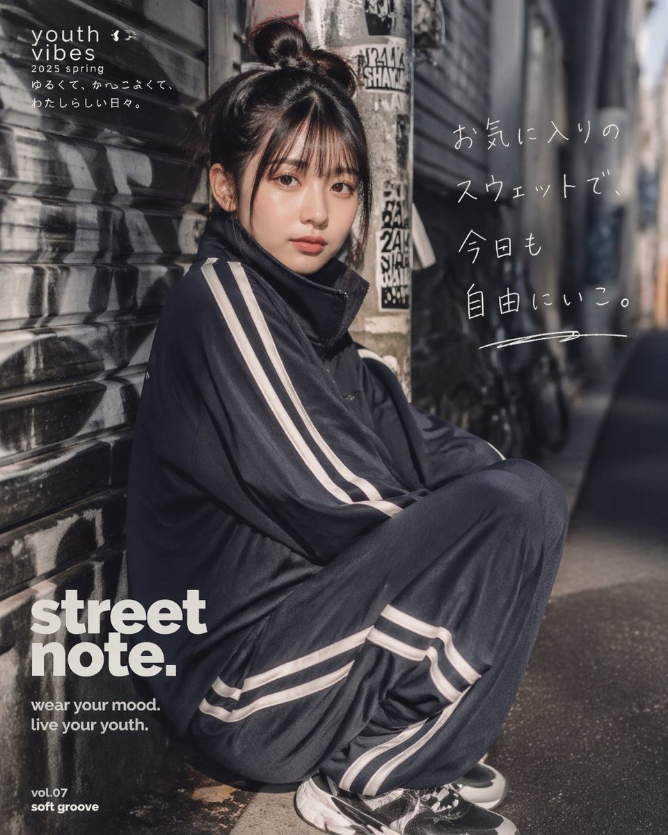 Japanese Street Fashion Magazine Poster — Sora 2 Prompt