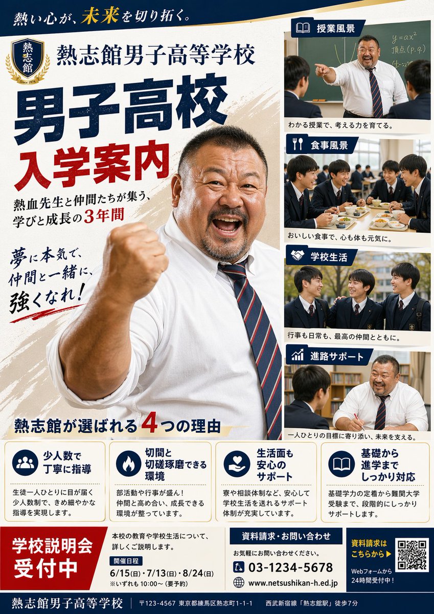 Japanese High School Admission Poster — Sora 2 Prompt