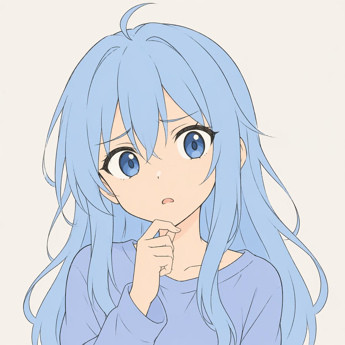 Soft Tone Confused Anime Doodle — Sora 2 Prompt