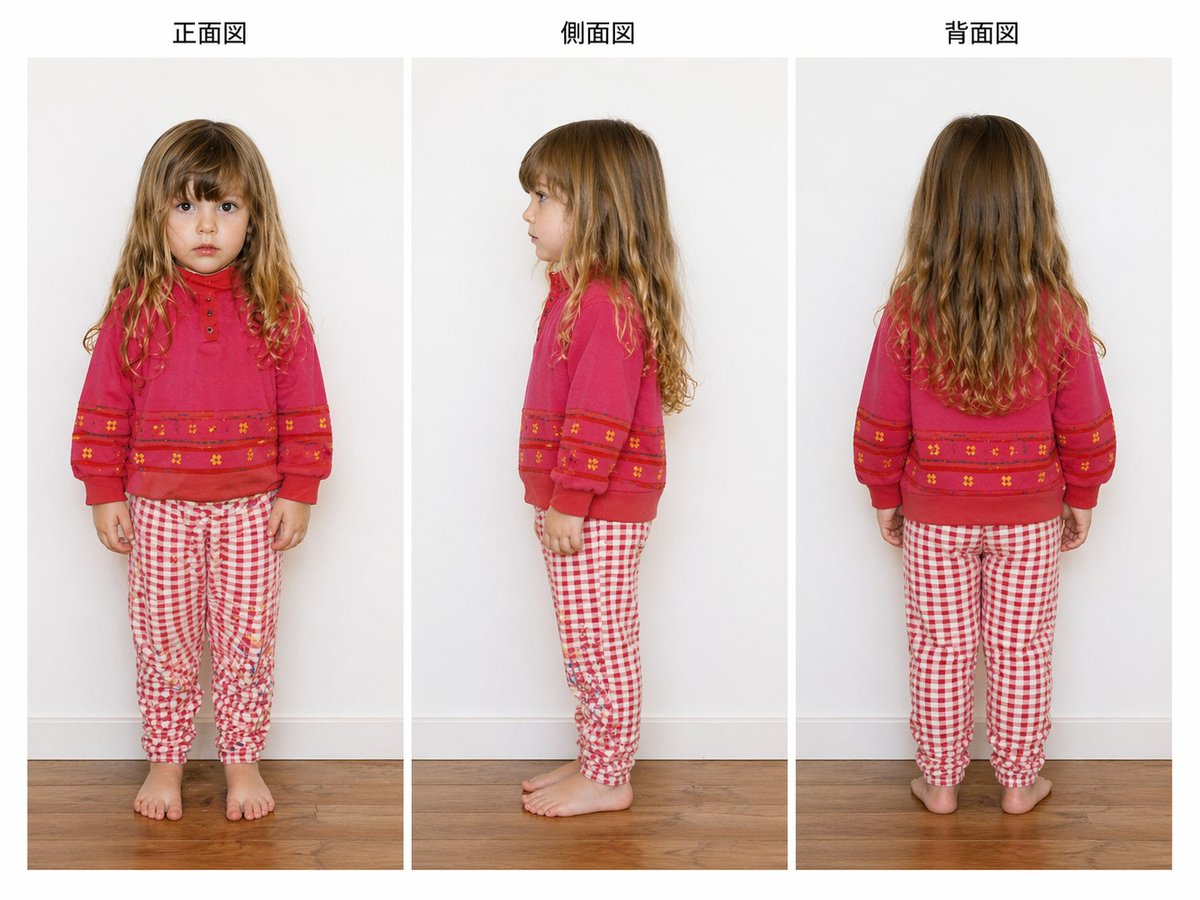 Girl's Pink Hoodie & Plaid Pants Reference — Sora 2 Prompt