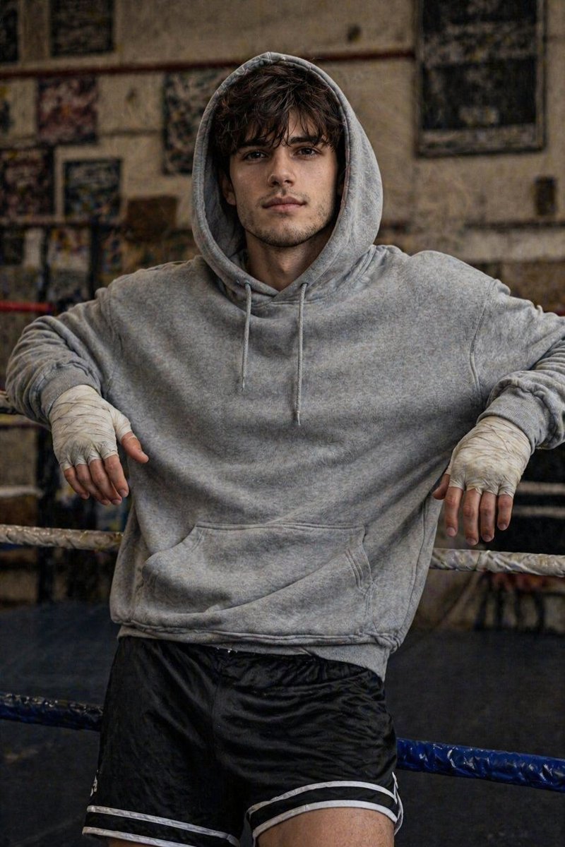 Gritty Boxer on Ropes — Realistic Gym Portrait Prompt