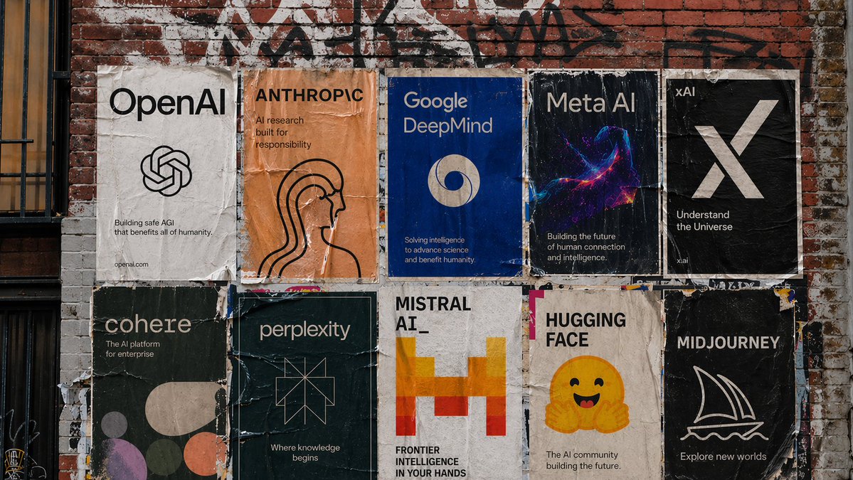 Brick Wall Poster Scene — AI Lab Showcase Prompt