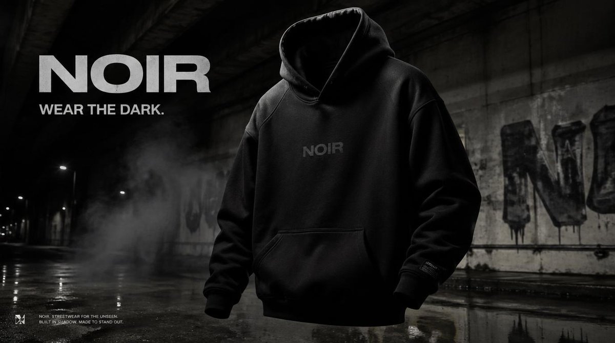 High-End Streetwear Poster: Gritty NOIR Aesthetic — Sora 2