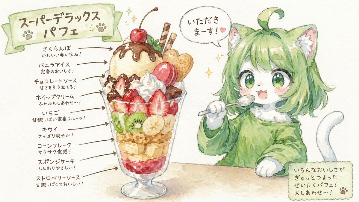Annotated Eating Parfait Character — GPT-Image-2 Prompt