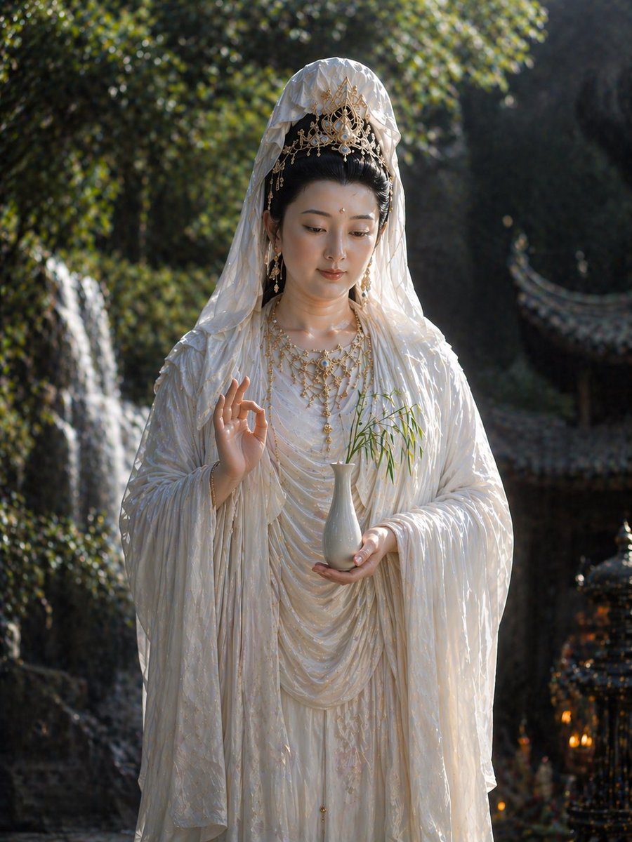 Hyper-Realistic Guanyin Bodhisattva — Sora 2 Prompt