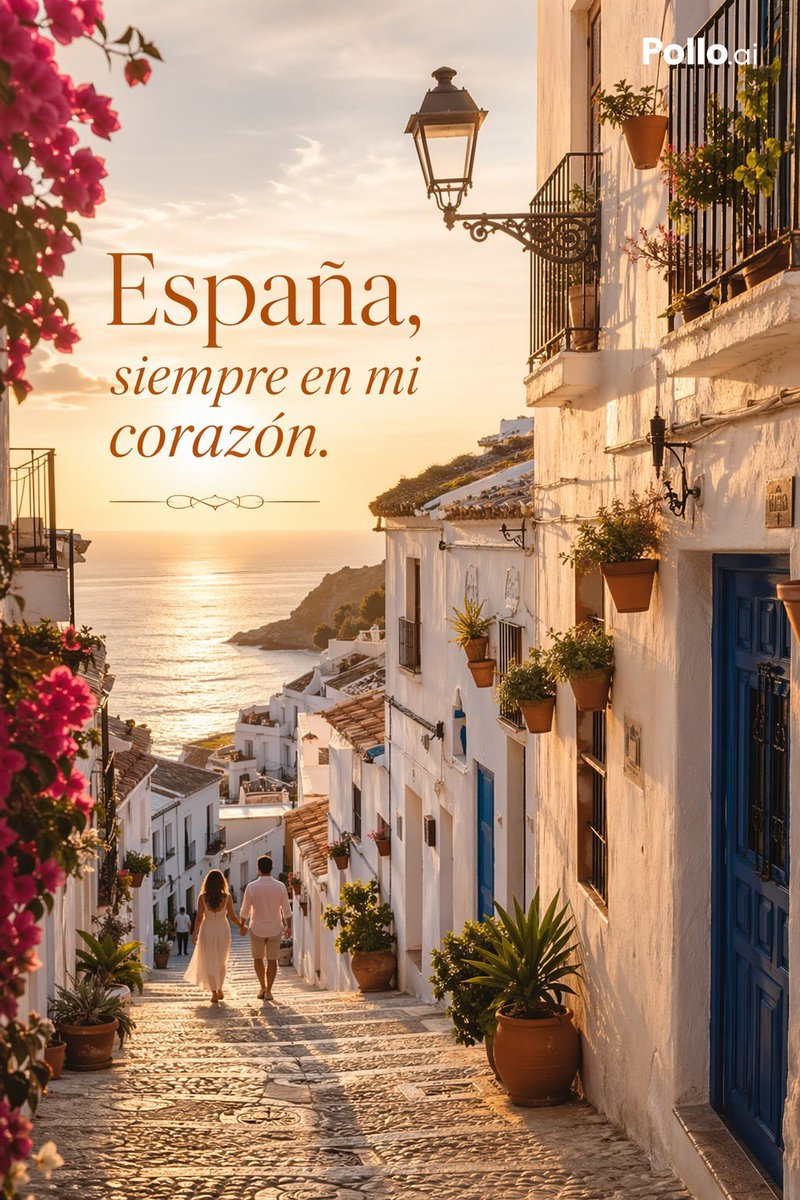Romantic Spanish Coast Travel Poster — Sora 2 Prompt