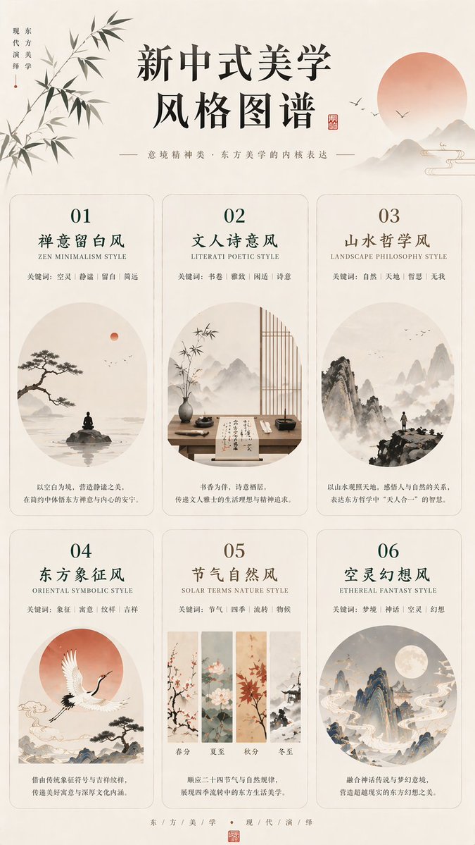 New Chinese Aesthetic Infographic Poster — Sora 2 Prompt
