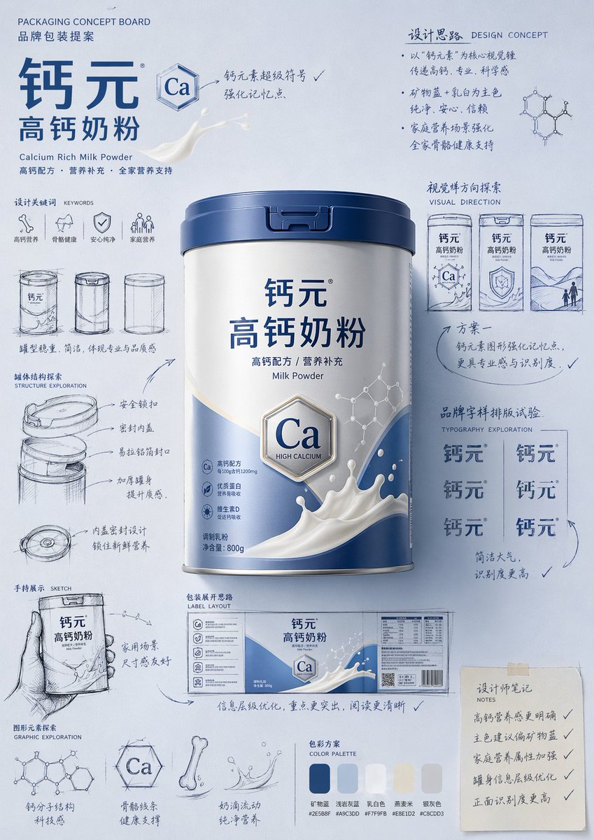 Hand-Drawn Packaging Design Concept — AI Prompt