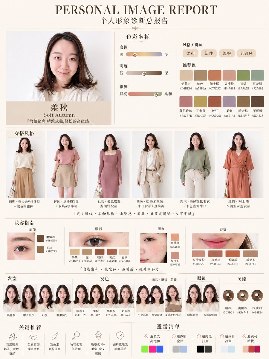 Soft Autumn Personal Style Report — AI Prompt for Sora 2