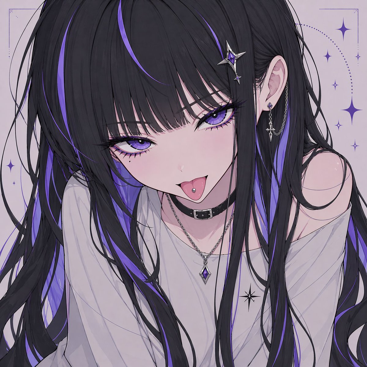 Gothic Anime Girl with Hidden Face — Sora 2 Prompt