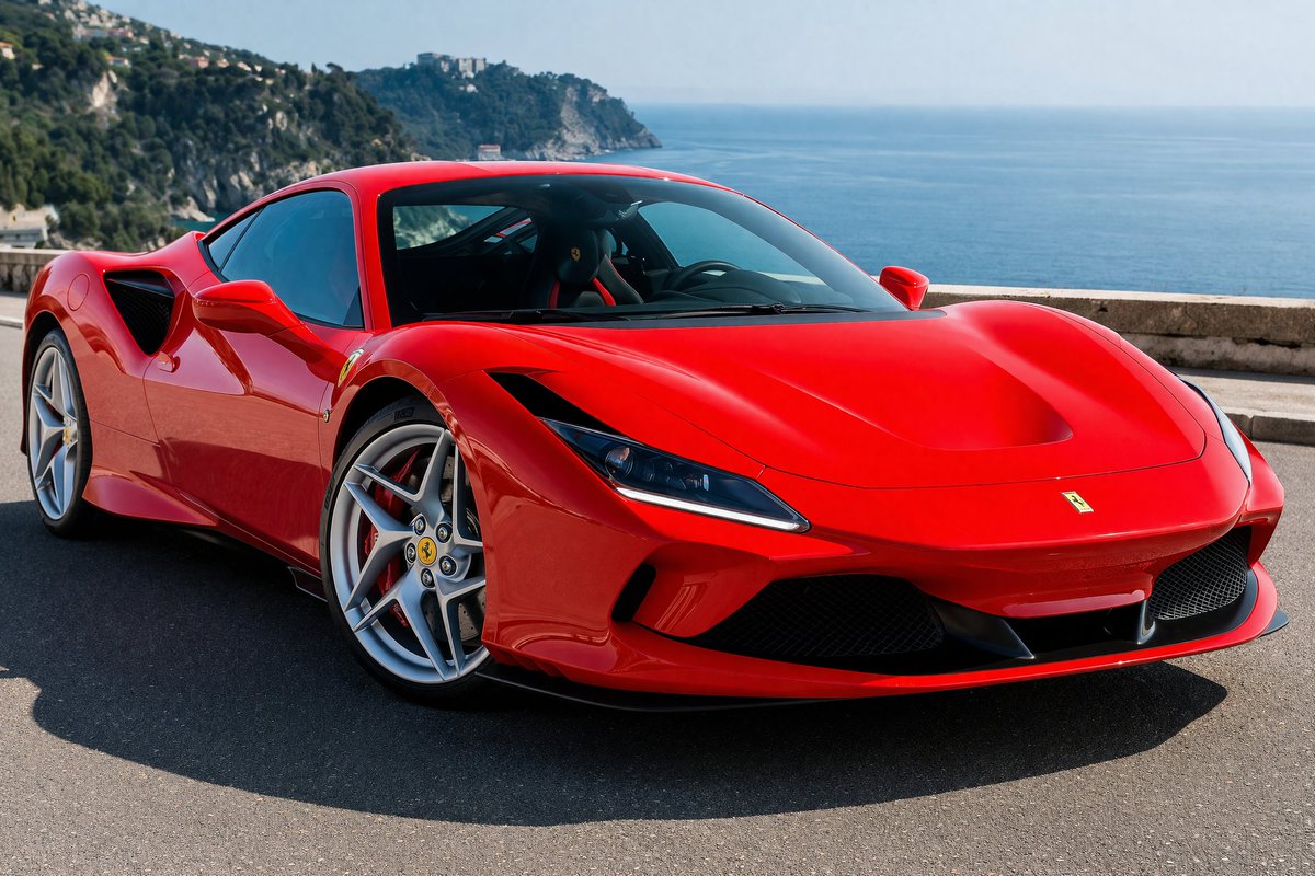Realistic Sports Car on Coastal Road — Sora 2 Prompt