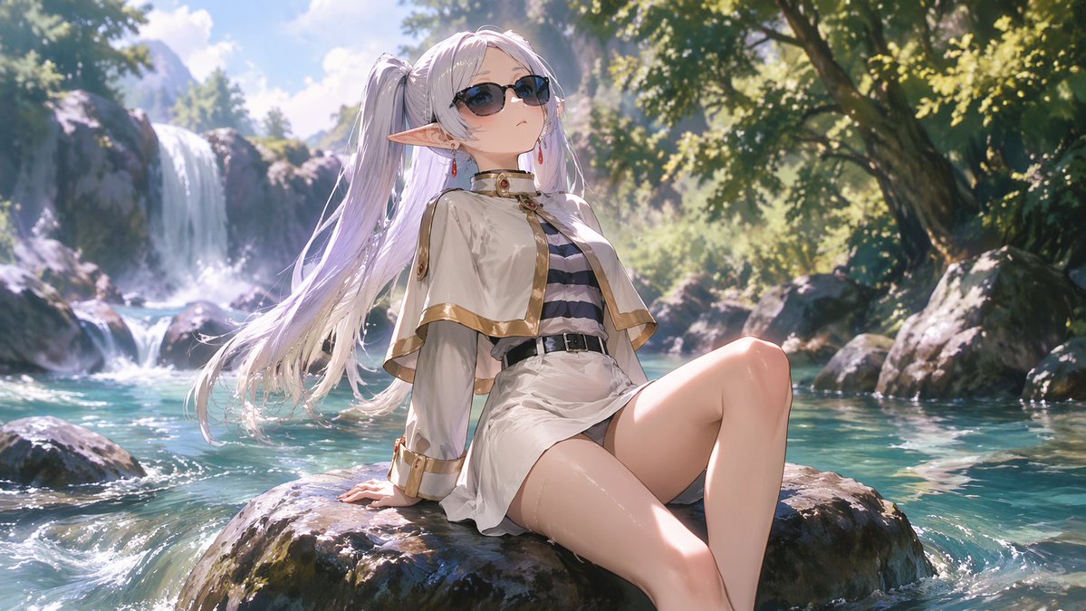 Customizable Anime Elf: Forest Stream Relaxation — Sora 2 Prompt