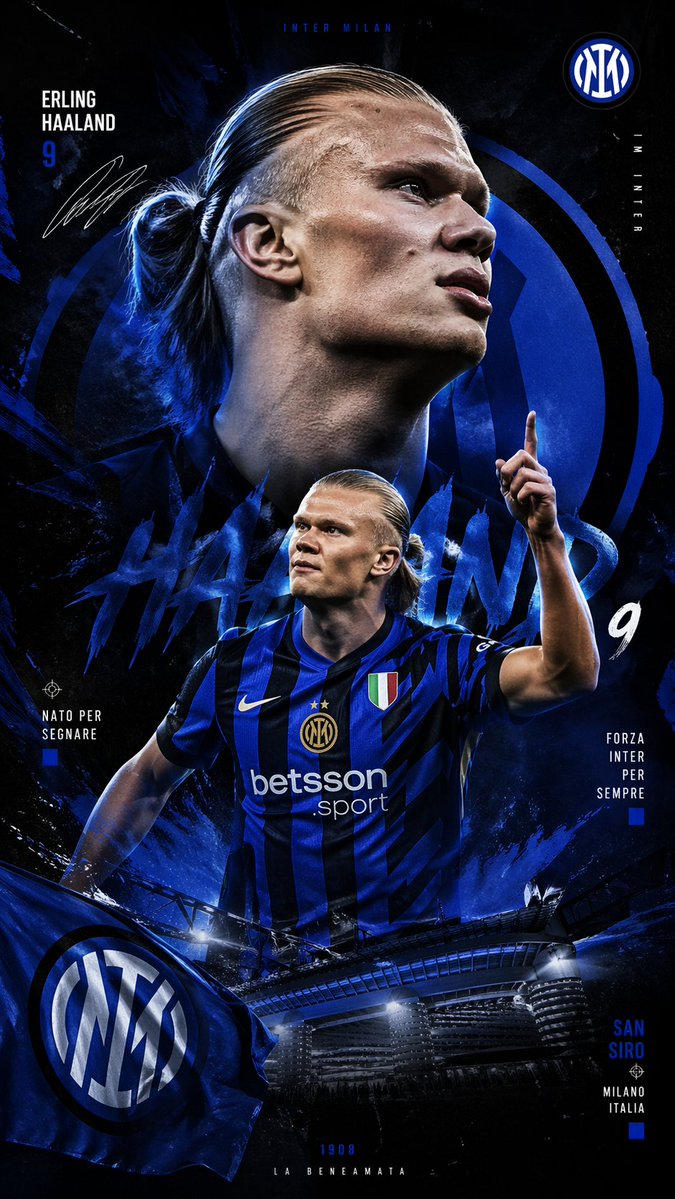 Erling Haaland Inter Milan Transfer Poster Prompt — Sora 2