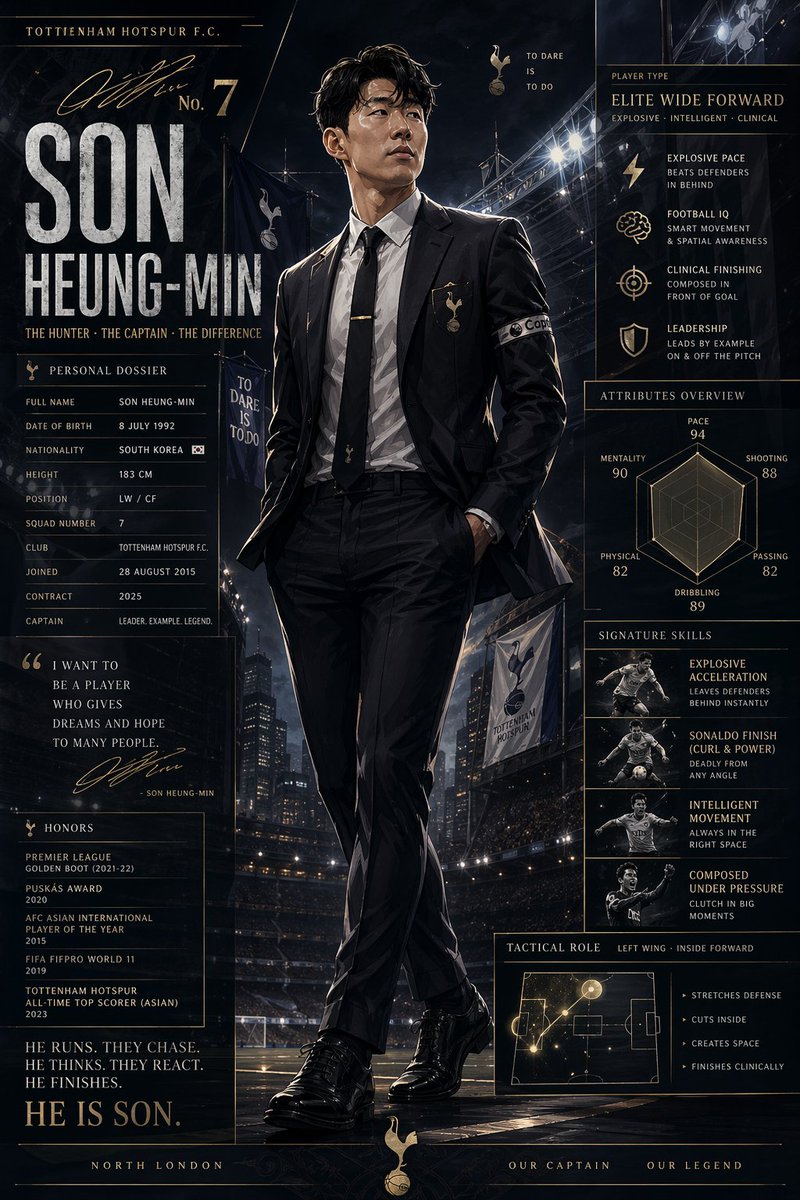 Cinematic Soccer Captain Infographic Poster — Sora 2 Prompt