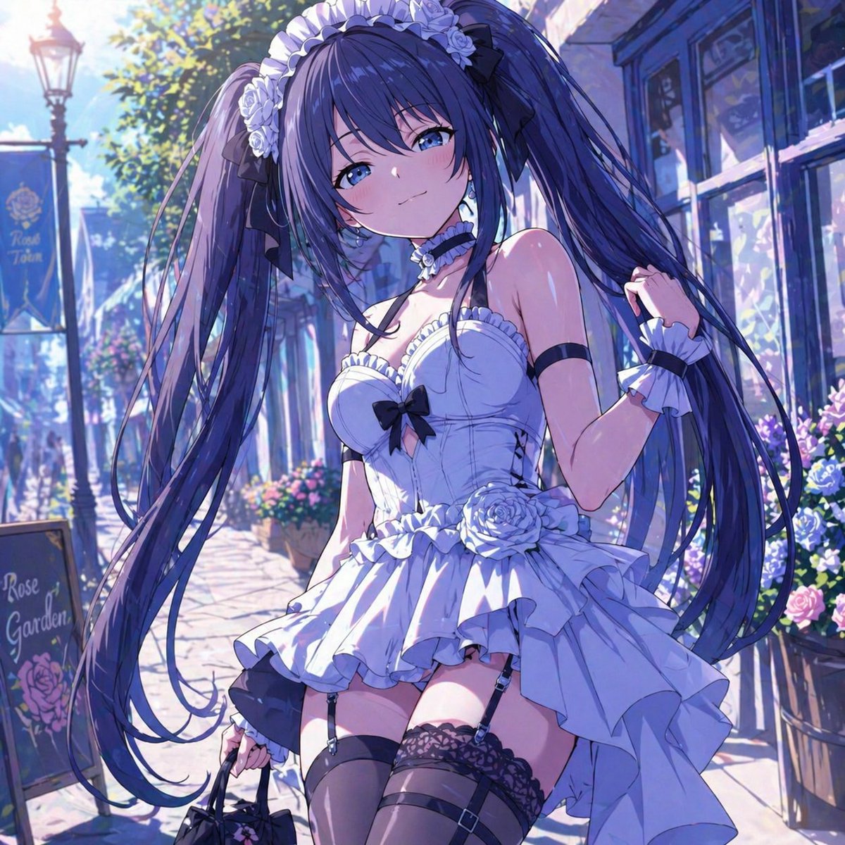 Rose Town Anime Girl — Elegant Fashion Prompt for Sora 2