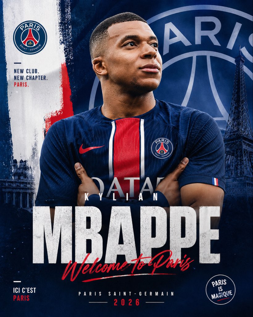 PSG Transfer Announcement Poster — Sora 2 Prompt