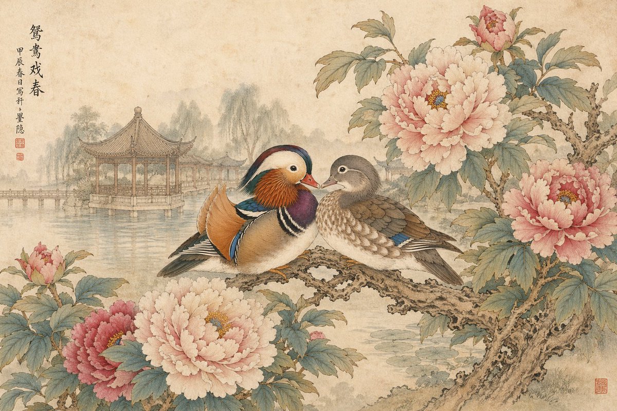 Traditional Chinese Gongbi Painting — Sora 2 Prompt