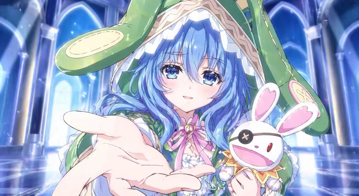 Fantasy Anime Girl with Bunny Hat & Rabbit Plush — Sora 2 Prompt