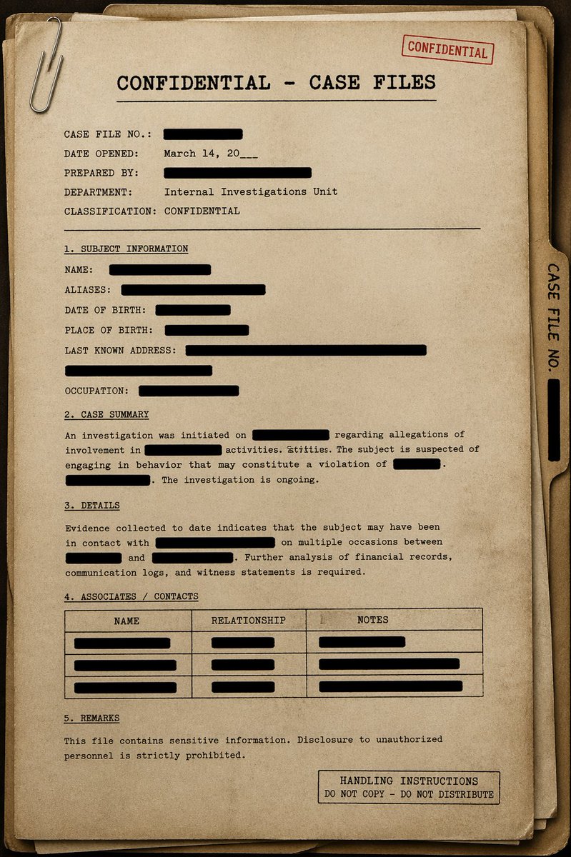 Film Noir Confidential Case Files — Sora 2 Prompt