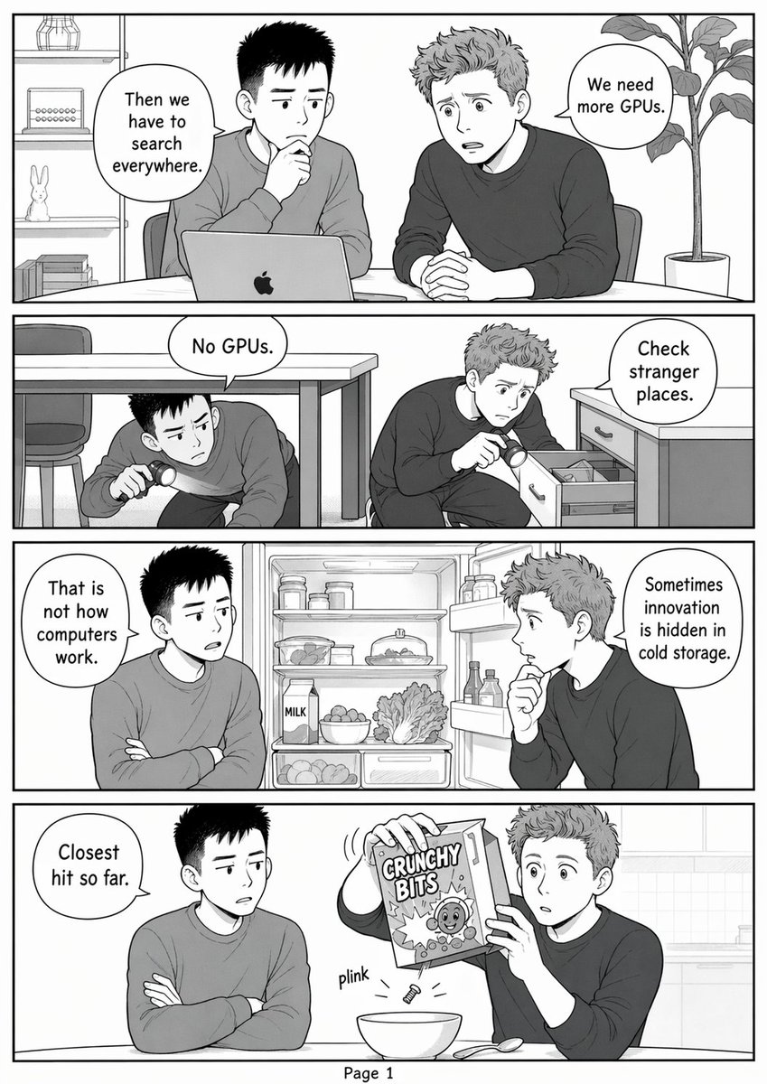 Absurd GPU Hunt: 4-Panel Manga Prompt — Sora 2