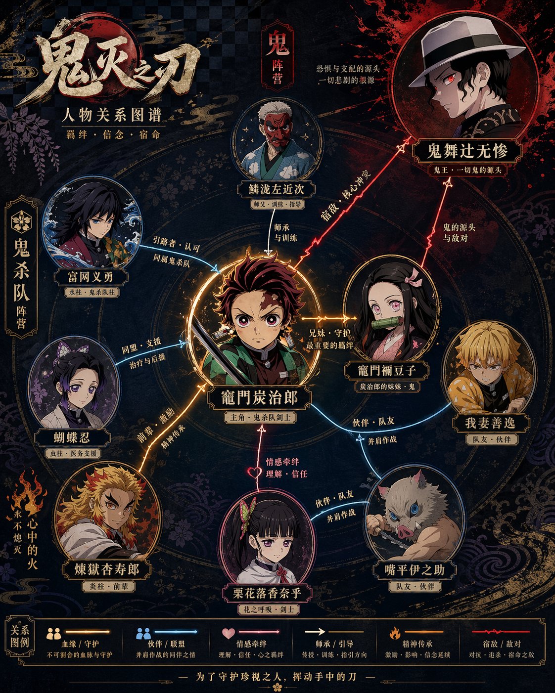Character Relationship Map Poster — High-Design AI Prompt