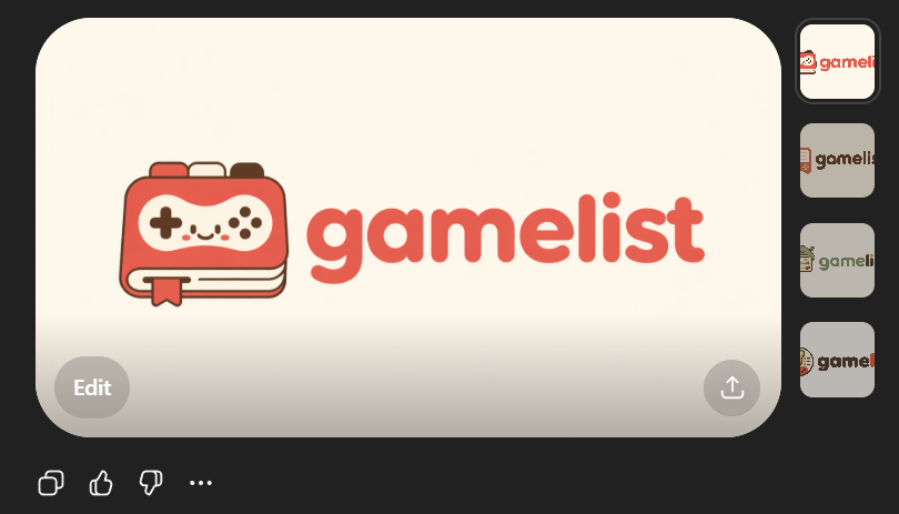 Cute Coral Red Game Logo Mockup — Sora 2 Prompt