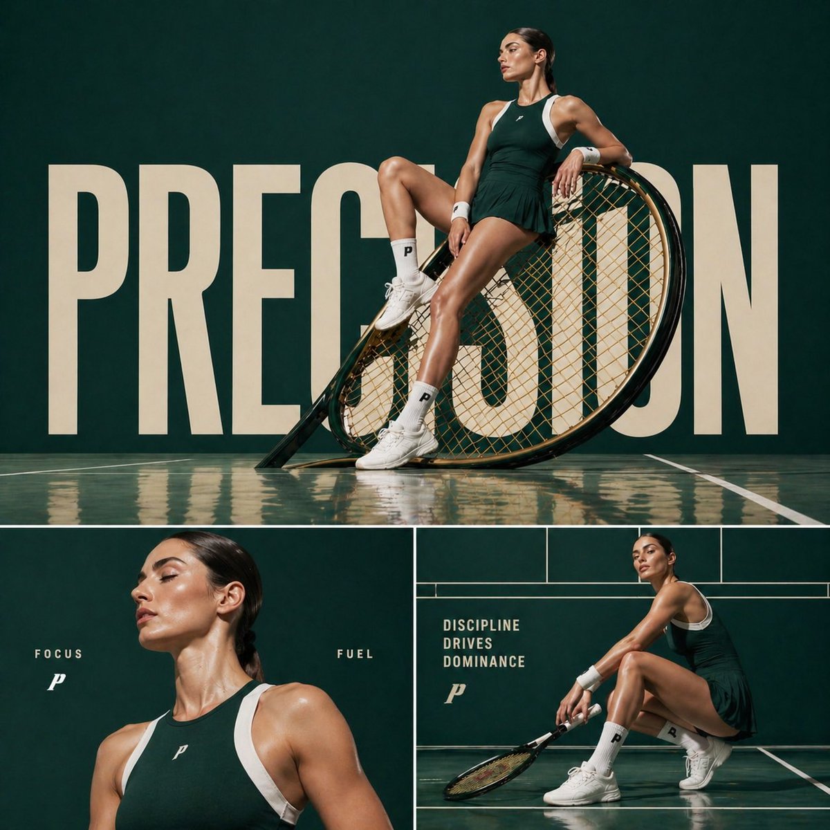 Cinematic Sports Fashion Triptych Collage Prompt