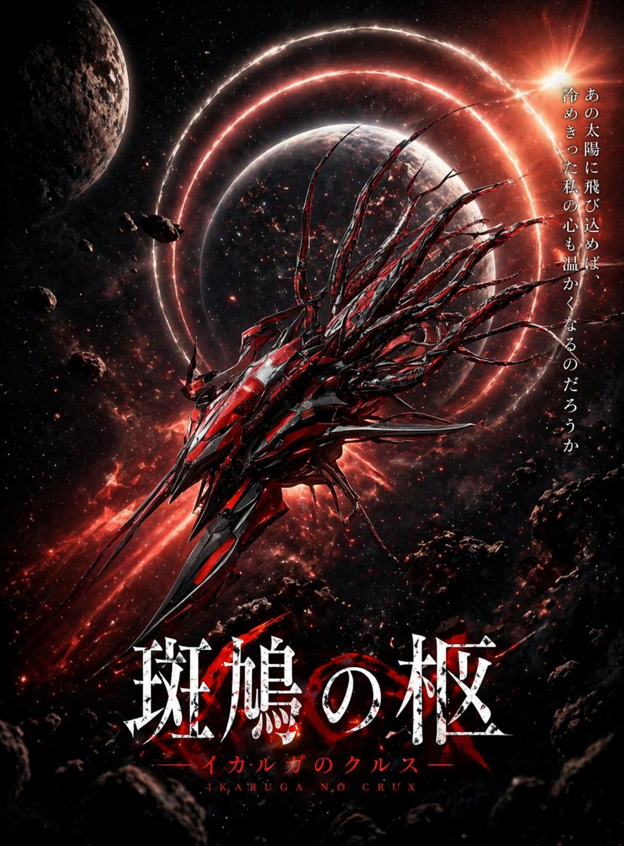 Dark Crimson Space Opera Key Visual — Sora 2 Prompt