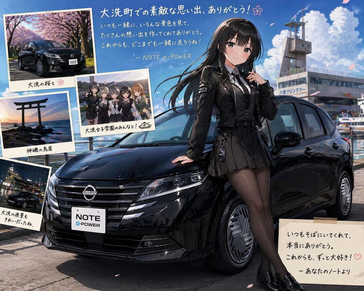 Anime Anthropomorphic Car Poster — Nissan NOTE e-POWER