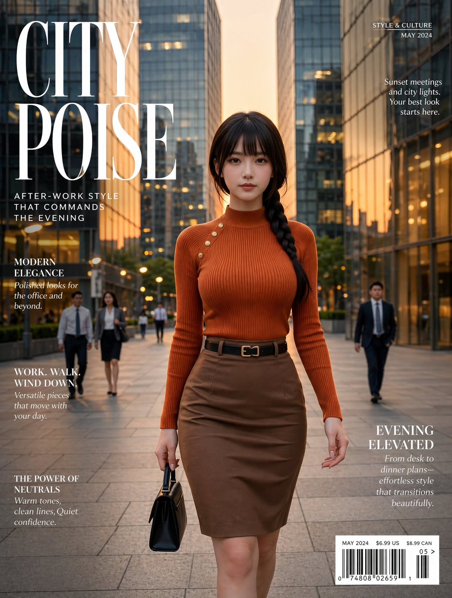 Elegant Urban Fashion Cover — Sora 2 Prompt