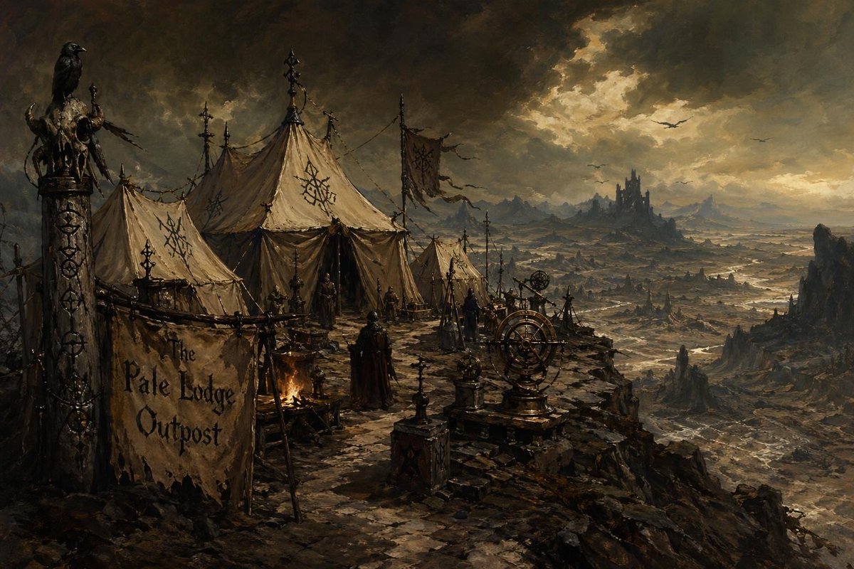 Dark Fantasy Cursed Cliff Outpost — Sora 2 Prompt