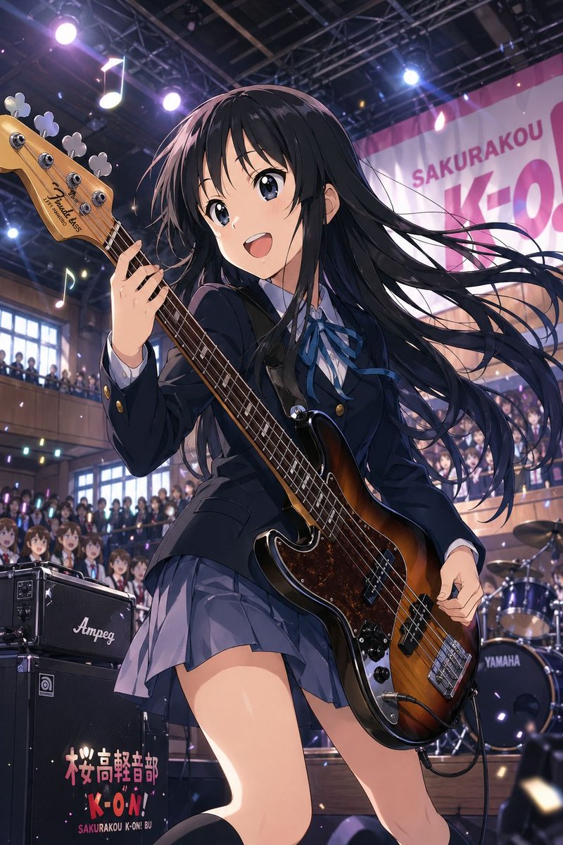 Anime Bassist Concert Stage — Sora 2 Prompt