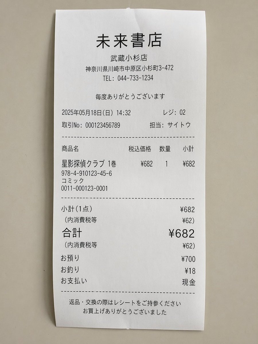 Realistic Comic Receipt Generator — AI Prompt