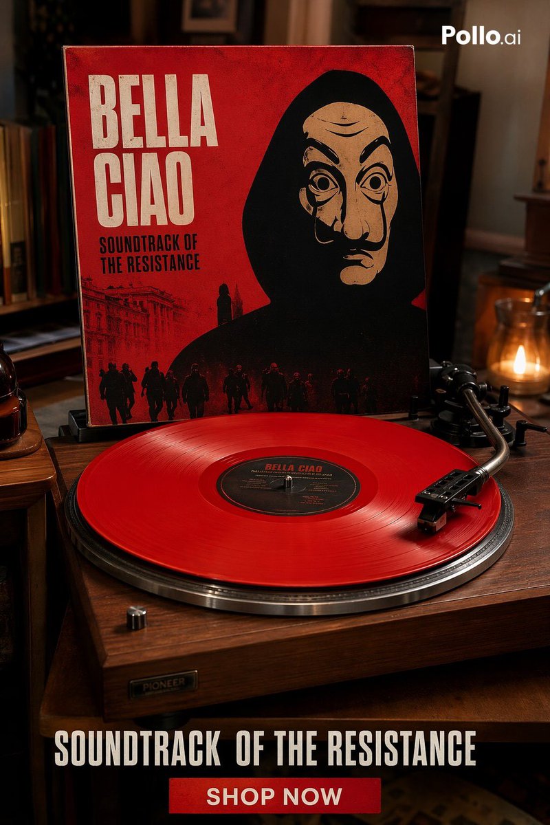 Cinematic Red Vinyl Album Ad Prompt