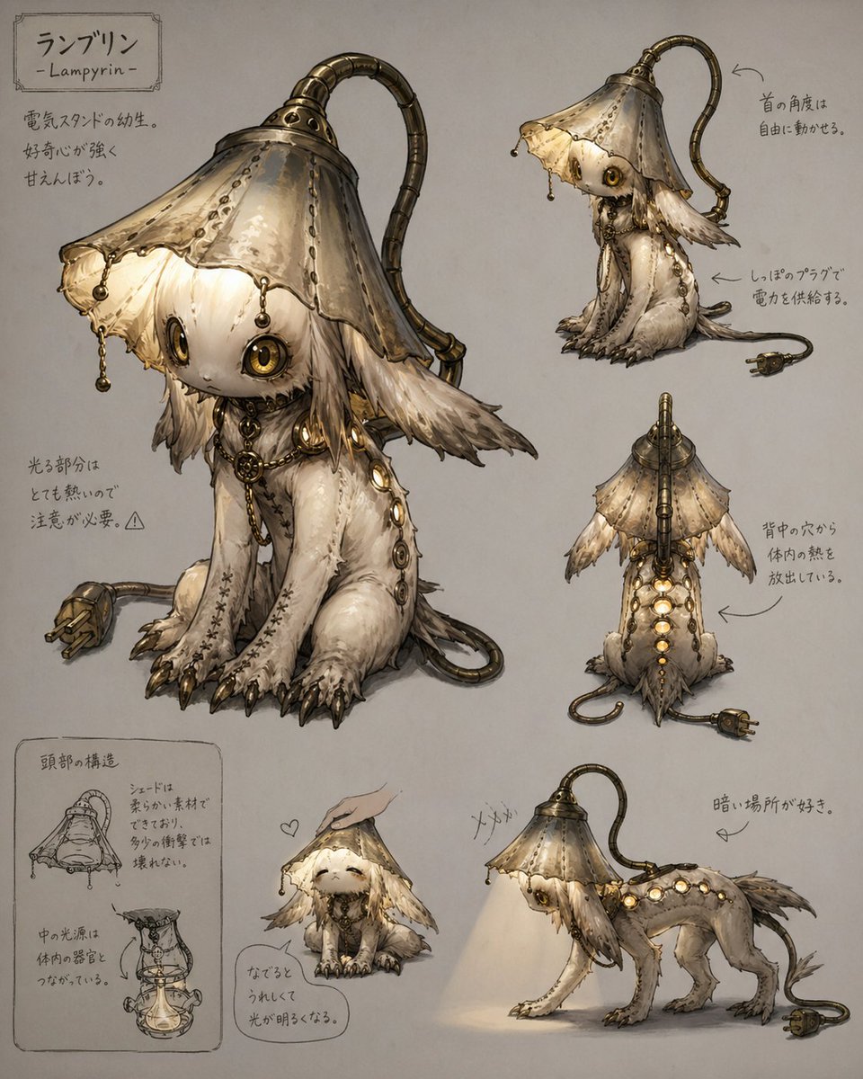 Lampyrin Creature Concept Art — Sora 2 Prompt