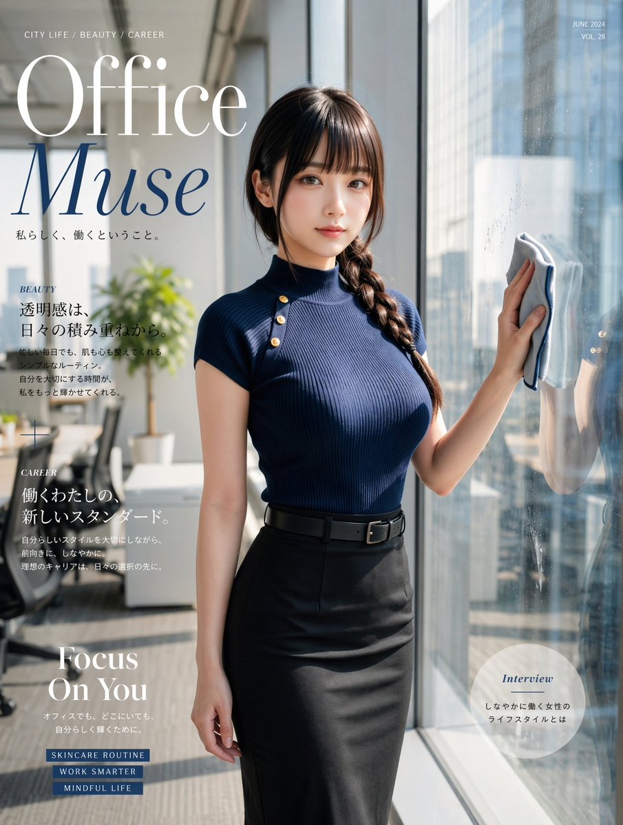Office Muse: AI Fashion Magazine Cover Prompt