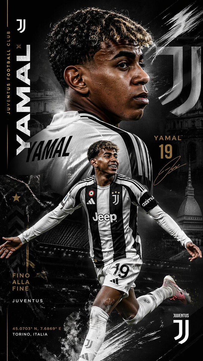 Yamal Juventus Transfer Announcement Poster — AI Prompt