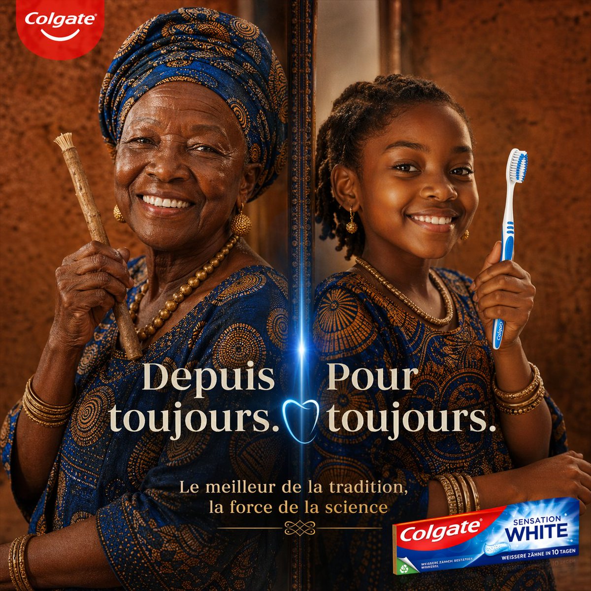 Luxury Split-Screen Dental Ad — Sora 2 Prompt
