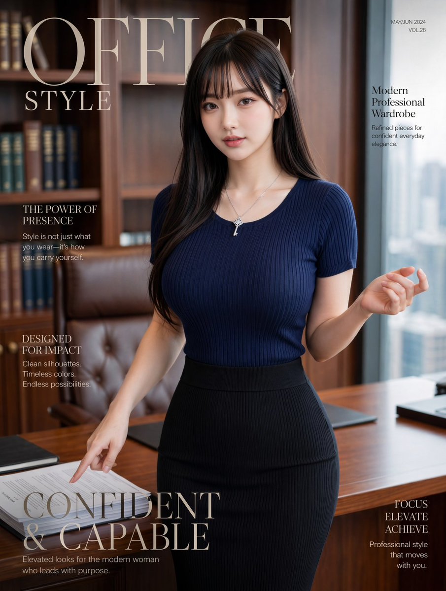 Luxury Office Magazine Cover Prompt — AI Fashion Editorial