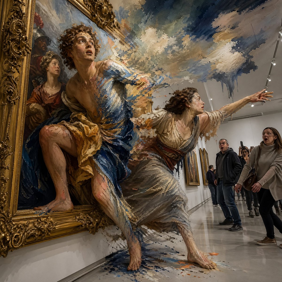 Baroque Painting Comes Alive — Surreal Art Sora Prompt