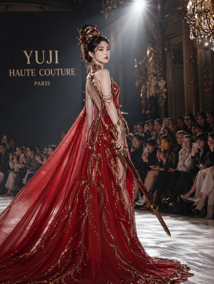 Haute Couture Fashion Show — Sora 2 Prompt