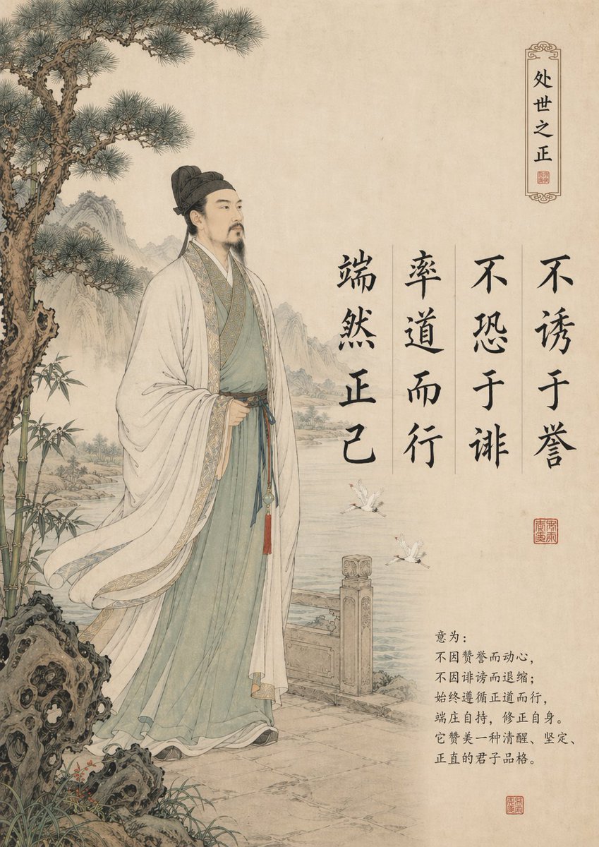 Song Dynasty Gongbi AI Prompt — Stoic Calm in Ink