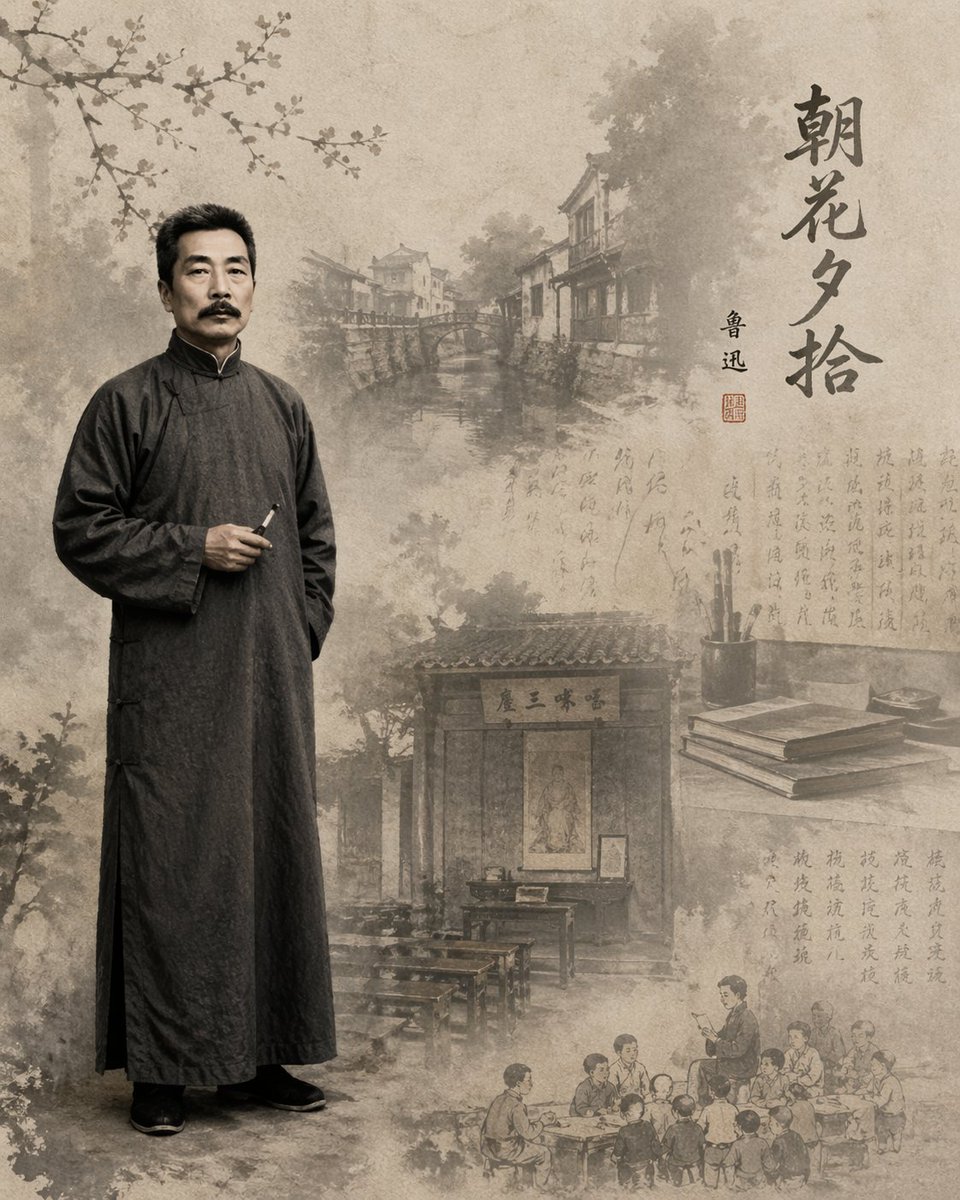 Lu Xun 朝花夕拾 Art Prompt — Sora 2