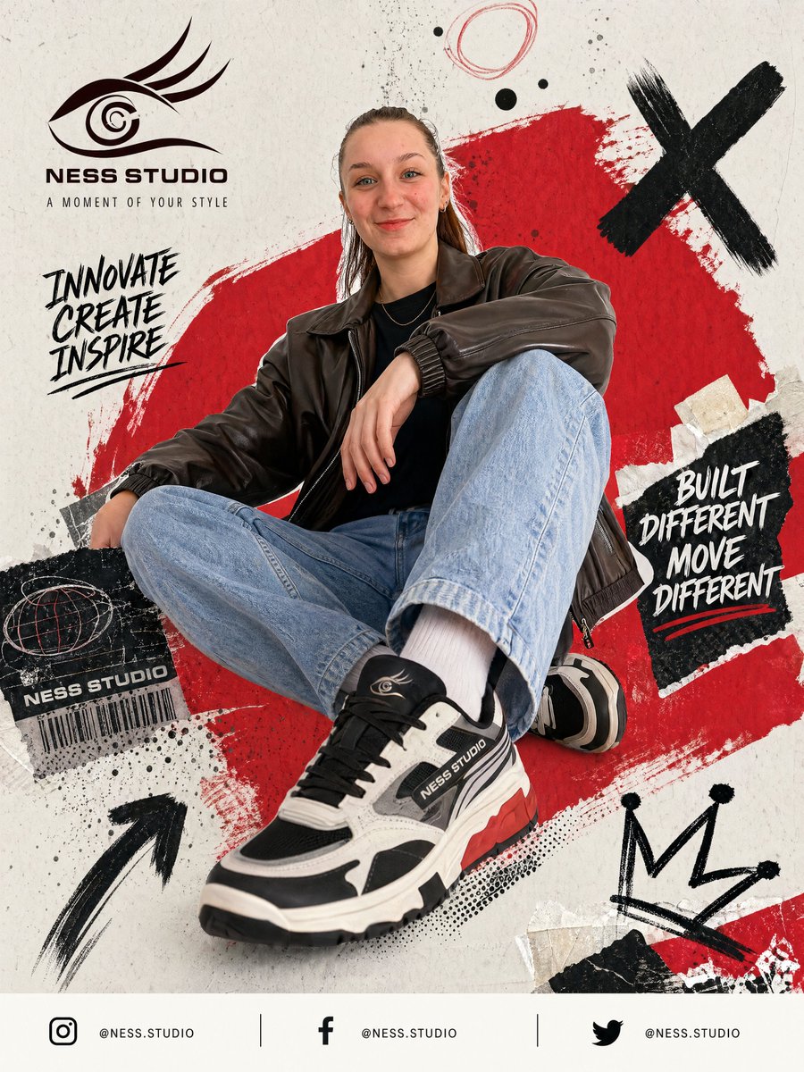 Bold Streetwear Sneaker Poster — Sora 2 Prompt