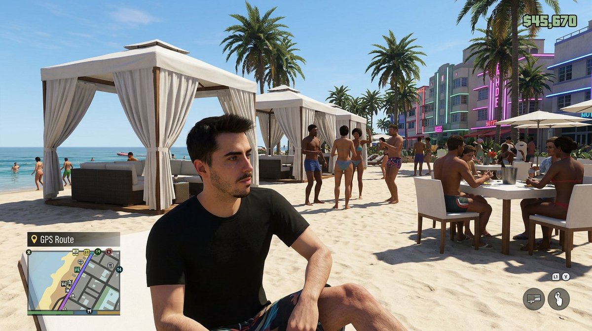 Hyper-Realistic GTA VI Beach Club — Sora 2 Prompt