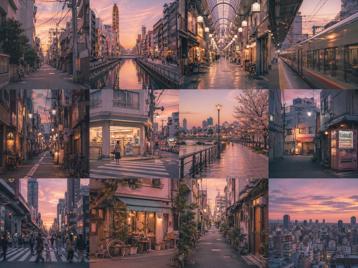 Multi-Panel Image Grid Prompt — Nostalgic Theme Generator