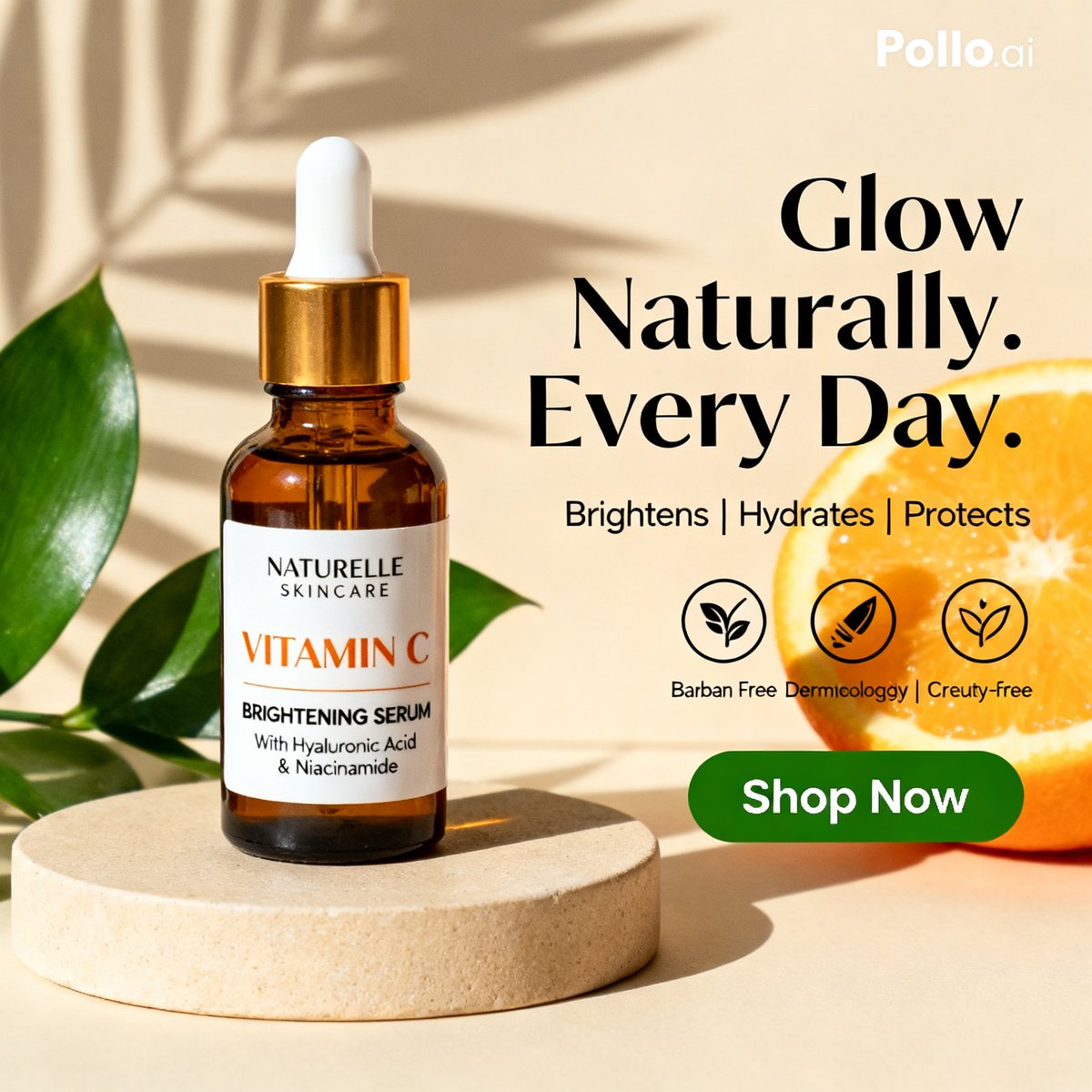 Luxe Vitamin C Skincare Ad — Sora 2 Prompt