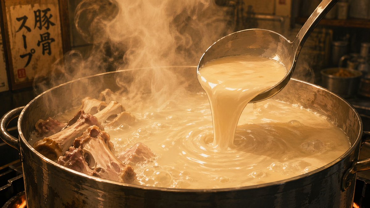 Golden Tonkotsu Ramen: Anime Epic Close-Up — Sora 2 Prompt