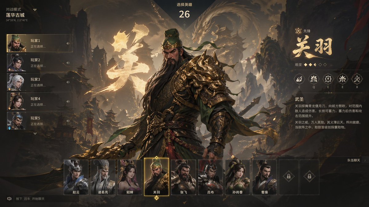 Valorant-Style Mythic Three Kingdoms FPS Prompt